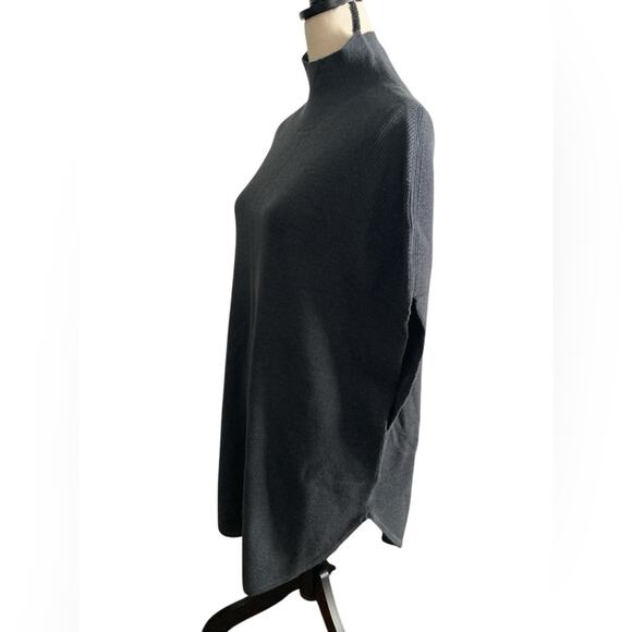 City chic Nordstrom Sound Check charcoal marle plus size boho cape poncho 14 1X - Picture 4 of 11